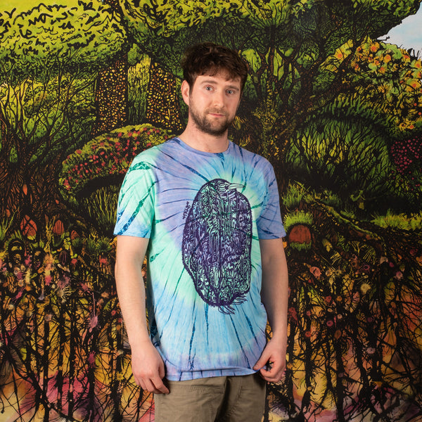 Organic cotton tie dye t-shirt "808 Penguin"