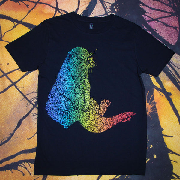 Organic cotton "Rainbow Otter" t-shirt