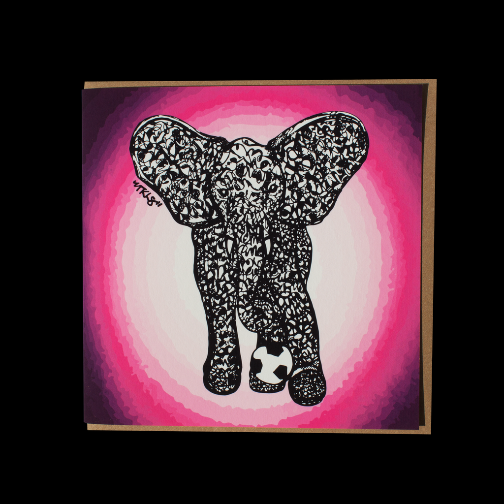 "Rebel Elephant" Greetings Card