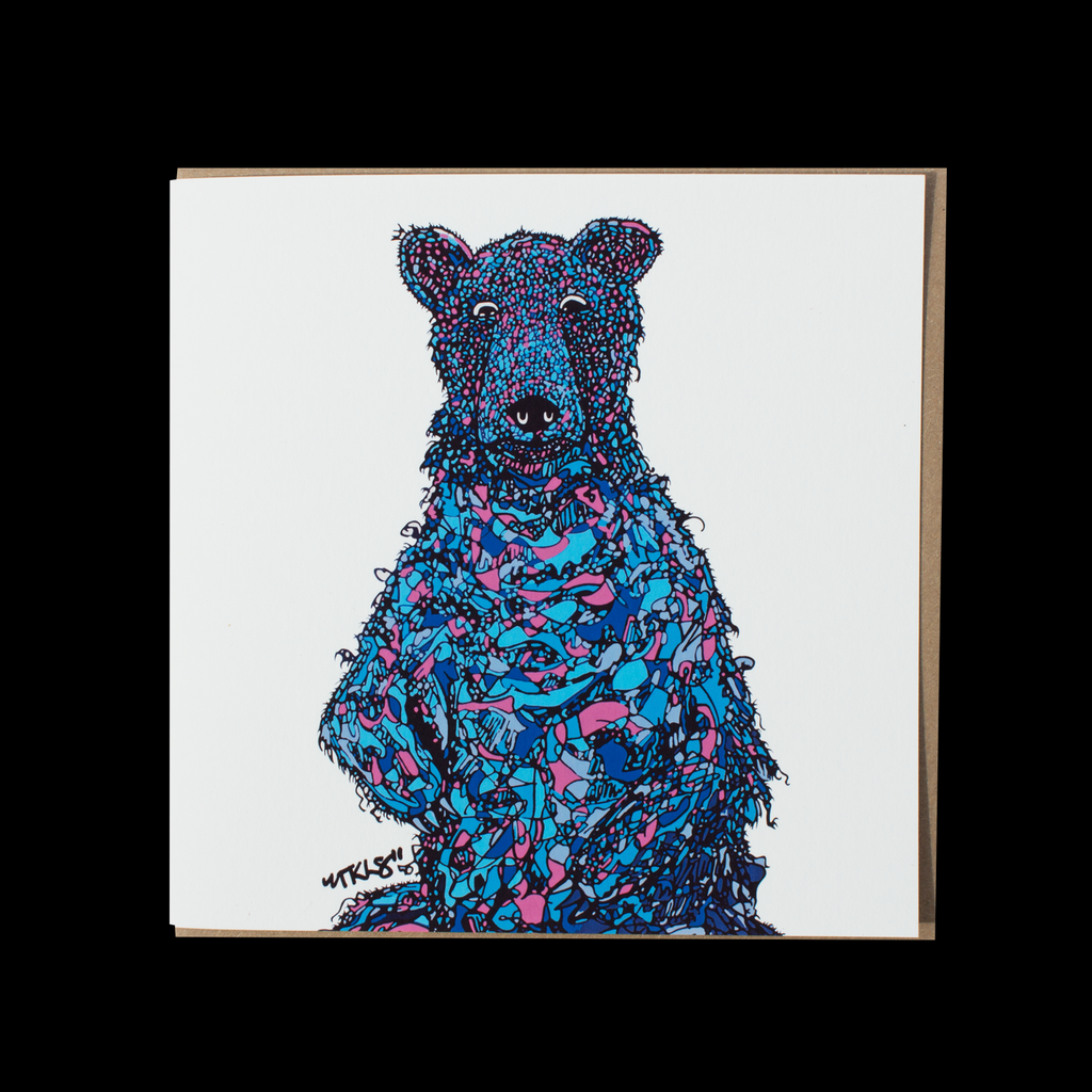 "Blueberry Bear" Greetings Card
