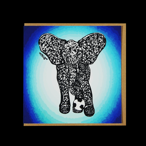 "Rebel Elephant" Greetings Card
