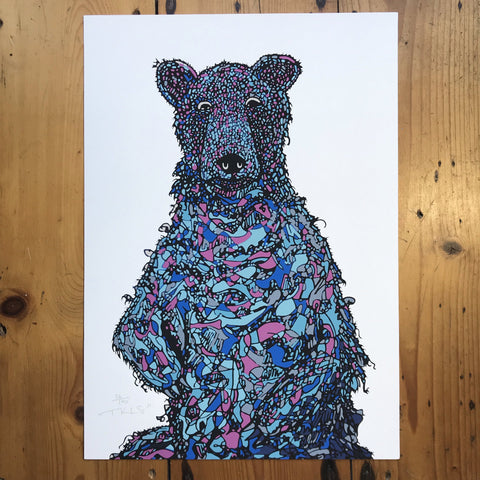 "Blueberry Bear" Art Print
