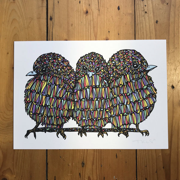 “Three Little Birds" Art Print